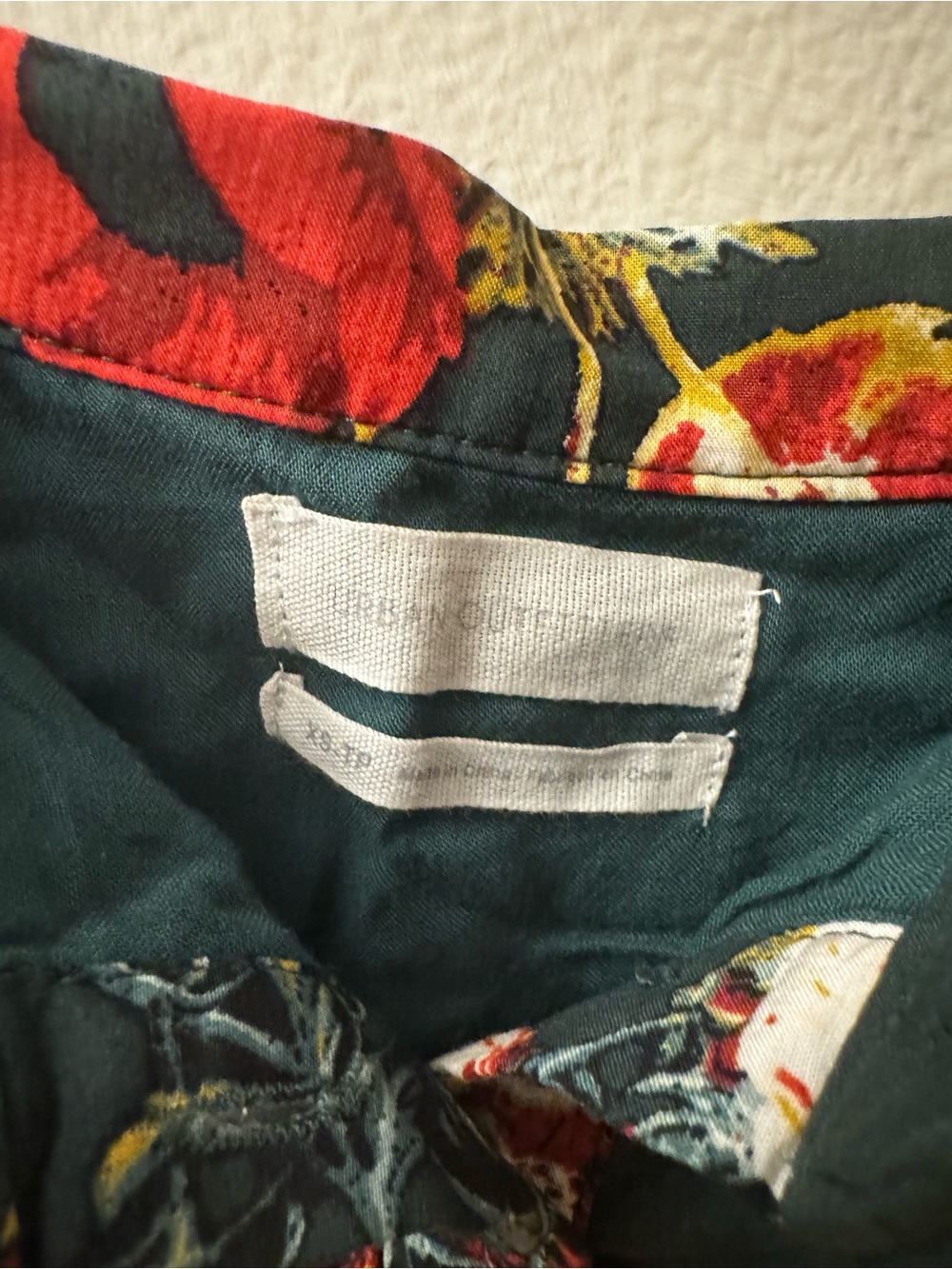 Urban Outfitters Dark Green Floral Button-Front Skater Skirt - Picture 5 of 8